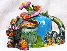 "Bird & Hare Teapot (variation)" -        Maija Peeples, Copyright 2001, Modern Tea Party -- Click to Expand...