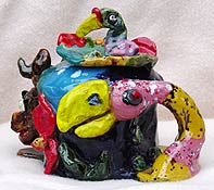 "Horse Head & Flamingo Teapot (variation)" -        Maija Peeples, Copyright 2001, Modern Tea Party -- Click to Expand...
