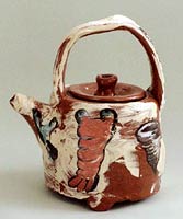 "Sea Life Teapot #2" -        Kirk Mangus, Copyright 2001, Modern Tea Party -- Click to Expand...