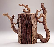 "Tree Trunk T-Pot" -        Ah Leon, Copyright 2001, Modern Tea Party -- Click to Expand...