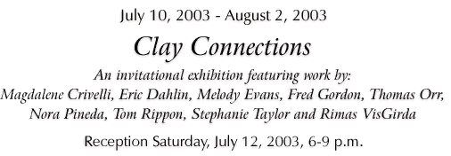 Clay Connections - July 2003