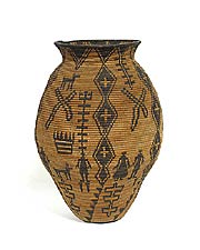 Apache Olla 	Basket, Copyright Date Unknown, Antique American Indian Basket -- Click to Expand...