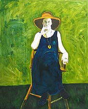Lady in Dark Blue Dress & Hat, Copyright 2004, Barbara Allie -- Click to Expand...