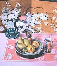 Still Life with Floral Screen, Copyright 2005, Jessica Subotnik -- Click to Expand...