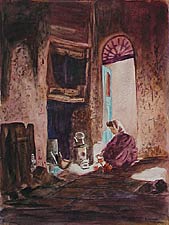 Preparing for Shabbat in Issahan, Copyright 1999, Davina Dubnick -- Click to Expand...