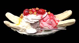 Banana Split with Cream on Spoon, Copyright 2006, Jeff Nebeker -- Click to Expand...