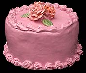 Pink Cake with Mini Roses, Copyright 2006, Jeff Nebeker -- Click to Expand...