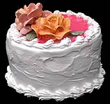Whipped Cream Cake with Three Roses, Copyright 2006, Jeff Nebeker -- Click to Expand...