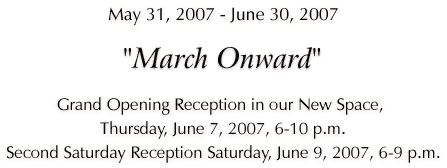 March Onward - May 31, 2007 - June 30, 2007 - Click for Details...