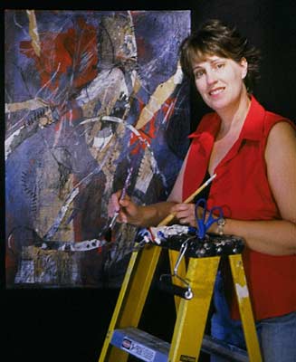 Eileen Downes in the Studio