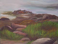 Rocks and Grass, Maine I, Copyright 2004, Jessica Dunne -- Click to Expand...