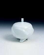 Sculptural White Porcelain Incense Burner, Copyright 2003, Peter Hamann -- Click to Expand...