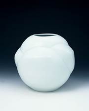 White Porcelain Vase with Carved Pattern, Copyright 2003, Peter Hamann -- Click to Expand...