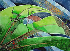 Composition in Green & Blue, Copyright 2008, Maureen Hood -- Click to Expand...