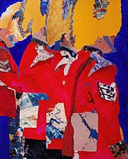 Composition in Red, Blue and Black, Copyright 2009, Maureen Hood -- Click to Expand...