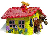 Maija Peeples, Copyright 2002, "Horse House with Chimney" -- Click to Expand...