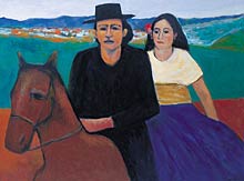 Alan Post, Copyright 2002, "Man and Woman on Horseback" -- Click to Expand...