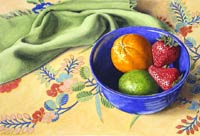 Still Life with Blue Bowl and Green Napkin, Copyright 2003, Jessica Subotnik -- Click to Expand...