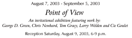 Point of View - August 2003 -- Click for details...