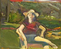 Woman in Garden, Copyright 2002, Marjorie Methven -- Click to Expand...