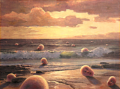 Seascape with Clown Heads, Copyright 2005, Mark Bryan -- Click to Expand...