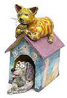 "Cat on House (small)" - Copyright 2003, Gary Dinnen -- Click for Information...