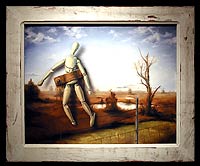 Mannequin Bound to a Landscape, Copyright 1998, Myron Stephens -- Click to Expand...