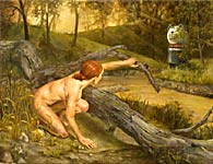 Discovery in the Garden, Copyright 2003, Myron Stephens -- Click to Expand...